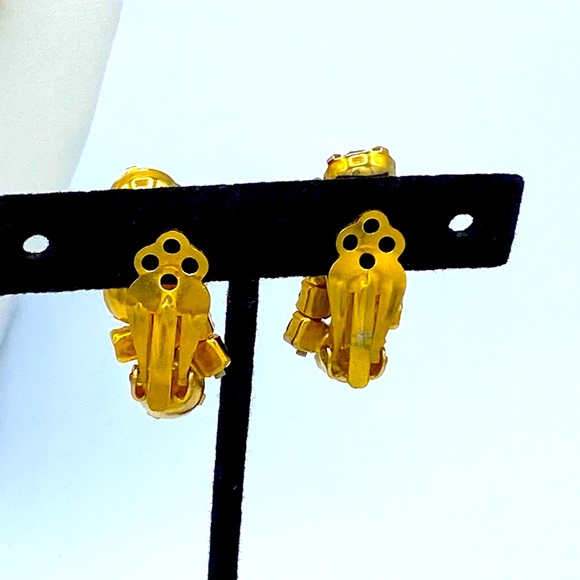 Vintage AB Rhinestones ( Golden) Necklace Set - Picture 5 of 6